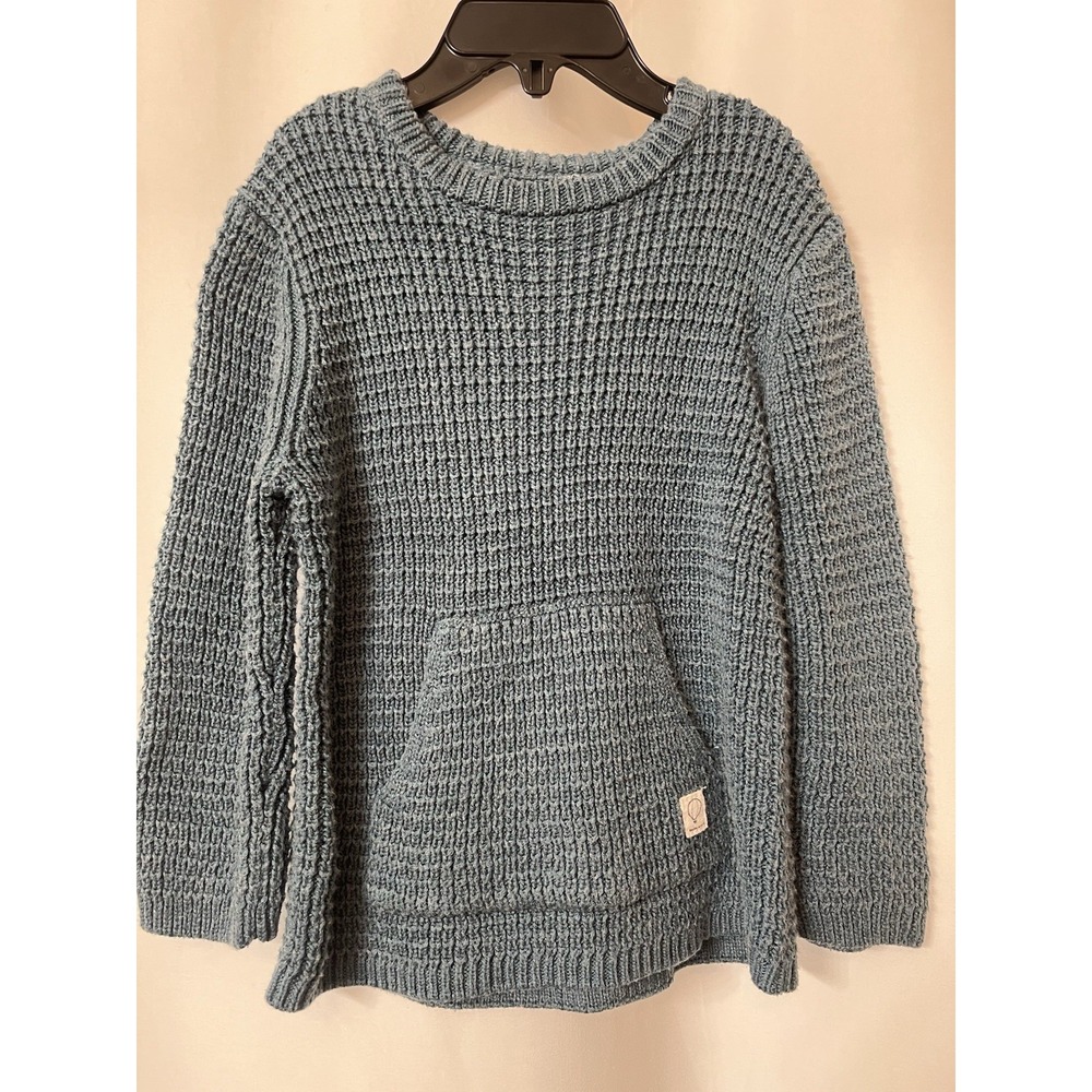 ZARA Teal Long Sleeve Pullover Sweater w Hoodie Pocket Girls Size 2-3Yrs. J42